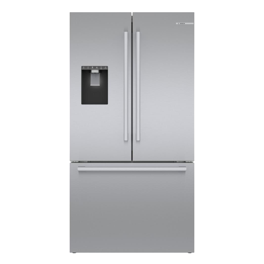 Bosch - 35.625 Inch 21.6 cu. ft French Door Refrigerator in Stainless - B36CD50SNS