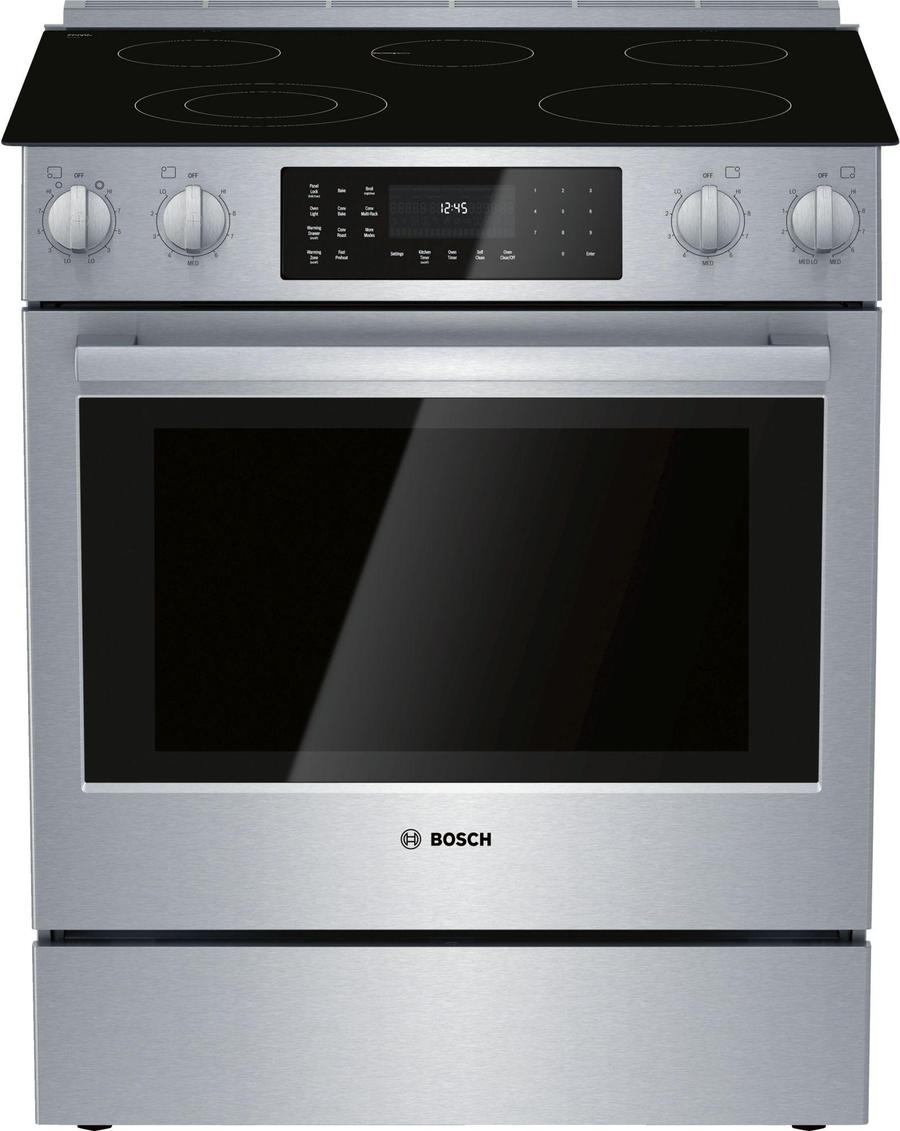 Bosch - 4.6 cu. ft Electric Range in Stainless - HEI8056C
