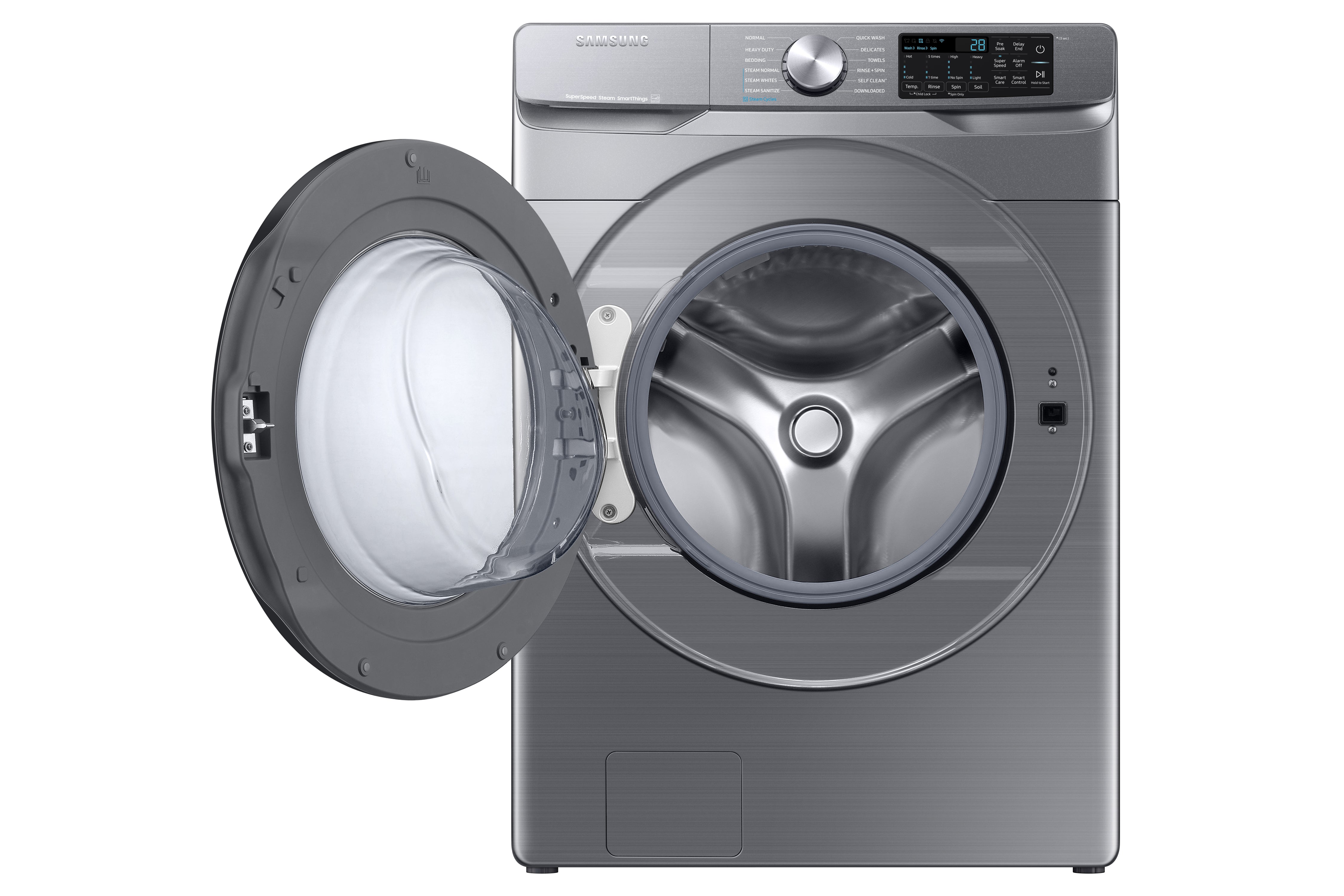 Samsung 5.2 Cu.Ft. Front Load Washer with SuperSpeed and Built-in Wifi - Platinum - WF45B6300AP