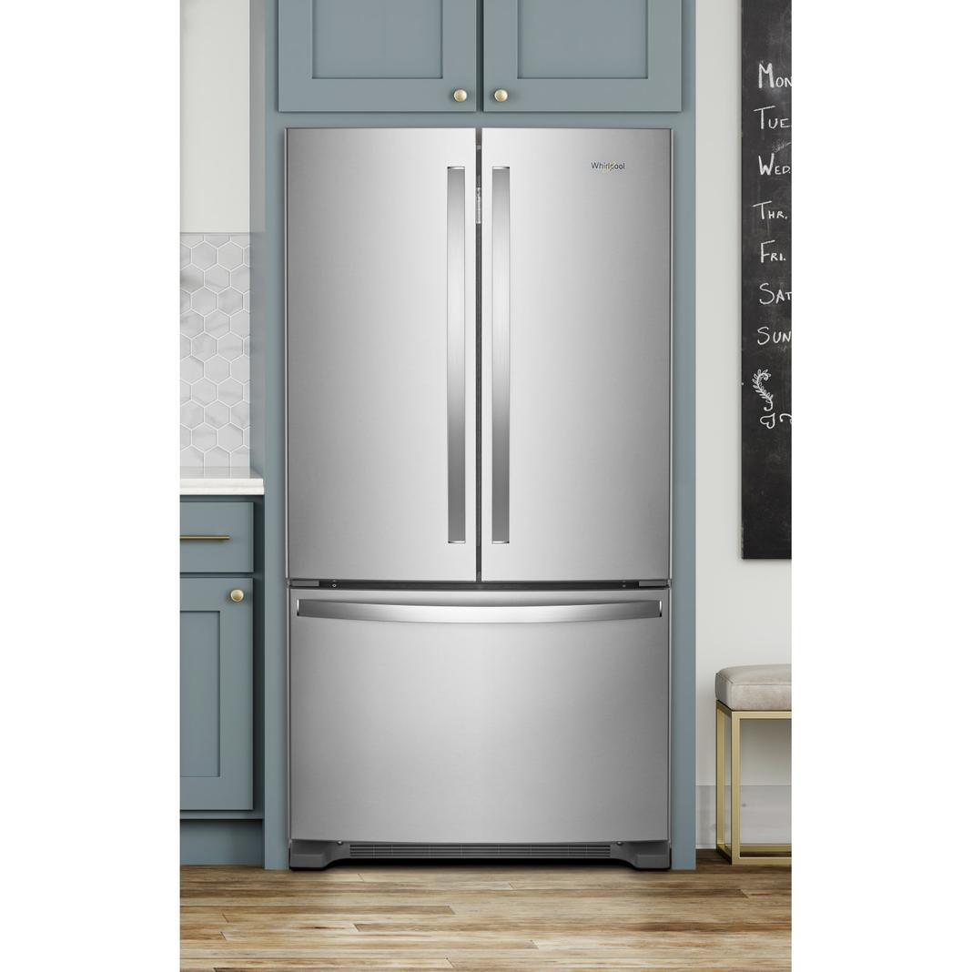 Whirlpool - 35.63 Inch 20 cu. ft French Door Refrigerator in Stainless - WRF540CWHZ