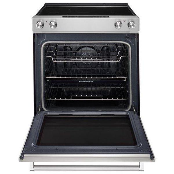 KitchenAid - 6.4 cu. ft Electric Range in Stainless - YKSEG700ESS